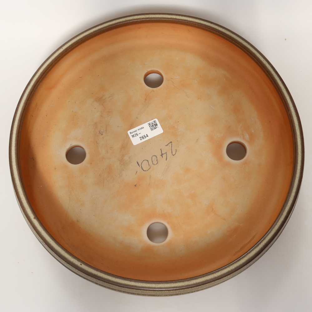 Keramikschale  33 x 33 x 7,5 cm, Farbe: braun