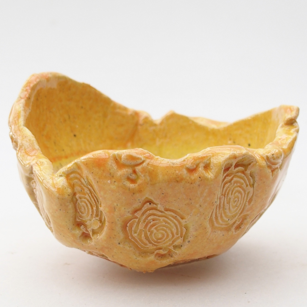 Keramikschale 8,5 x 8,5 x 6 cm , gelb