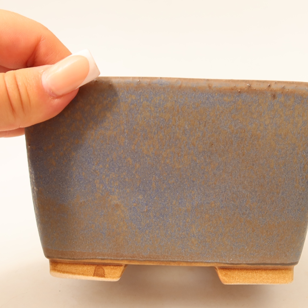 Keramik-Bonsai-Schale 13 x 13 x 8 cm, Farbe: Blau