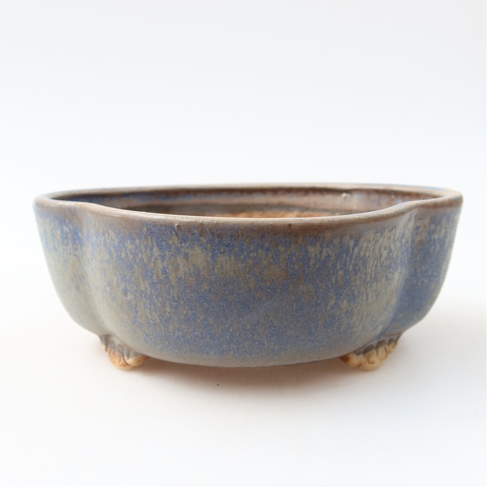 Keramik-Bonsai-Schale, 13,5 × 12,5 × 5 cm, Farbe: Blau