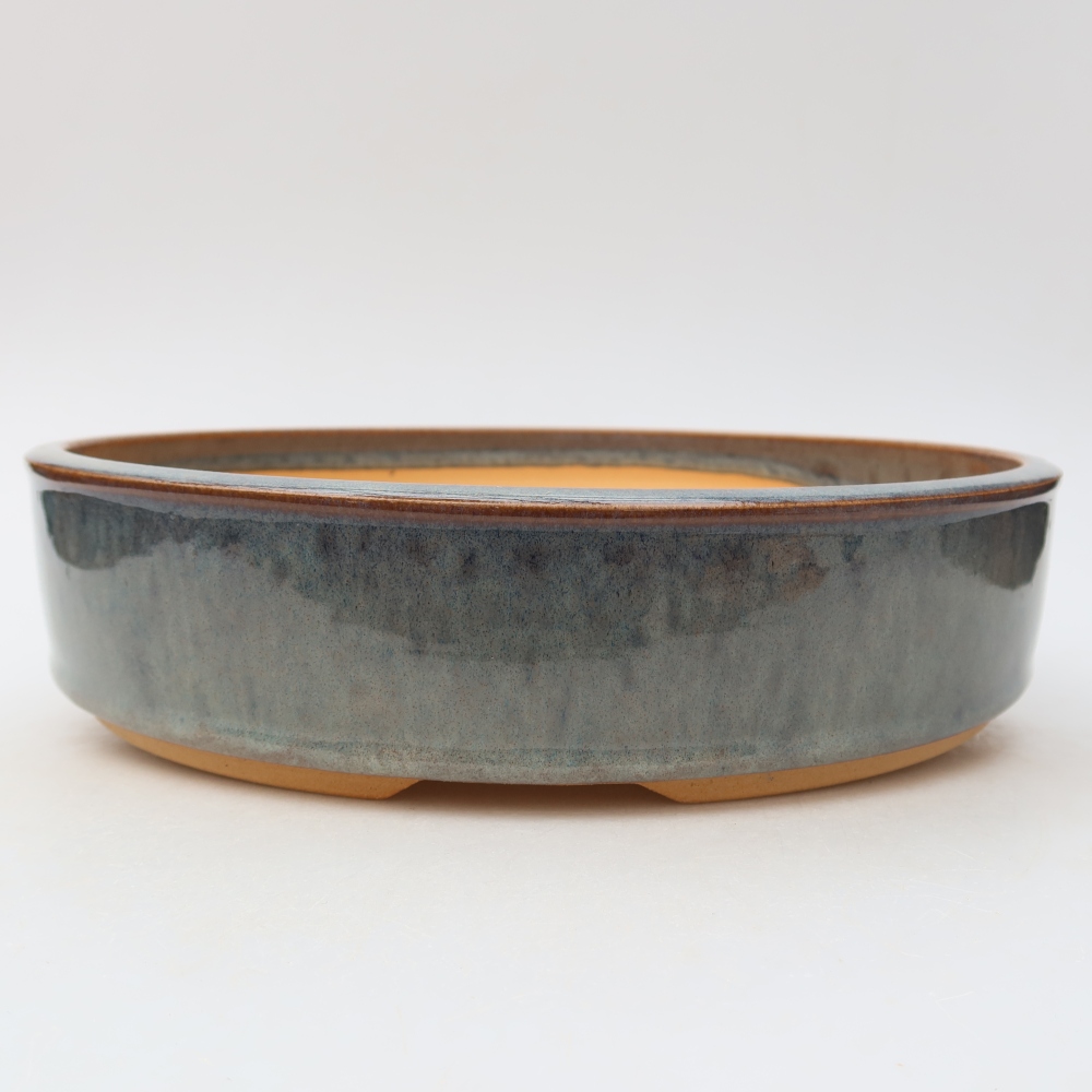 Keramik-Bonsai-Schale, 26 x 26 x 6 cm, Farbe: Grau