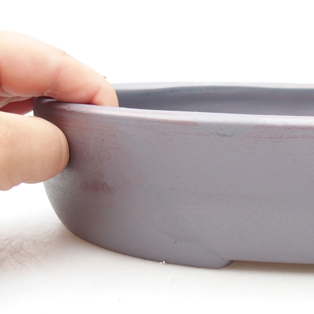 Keramik-Bonsaischale 26,5 x 21 x 5,5 cm, Farbe metallische