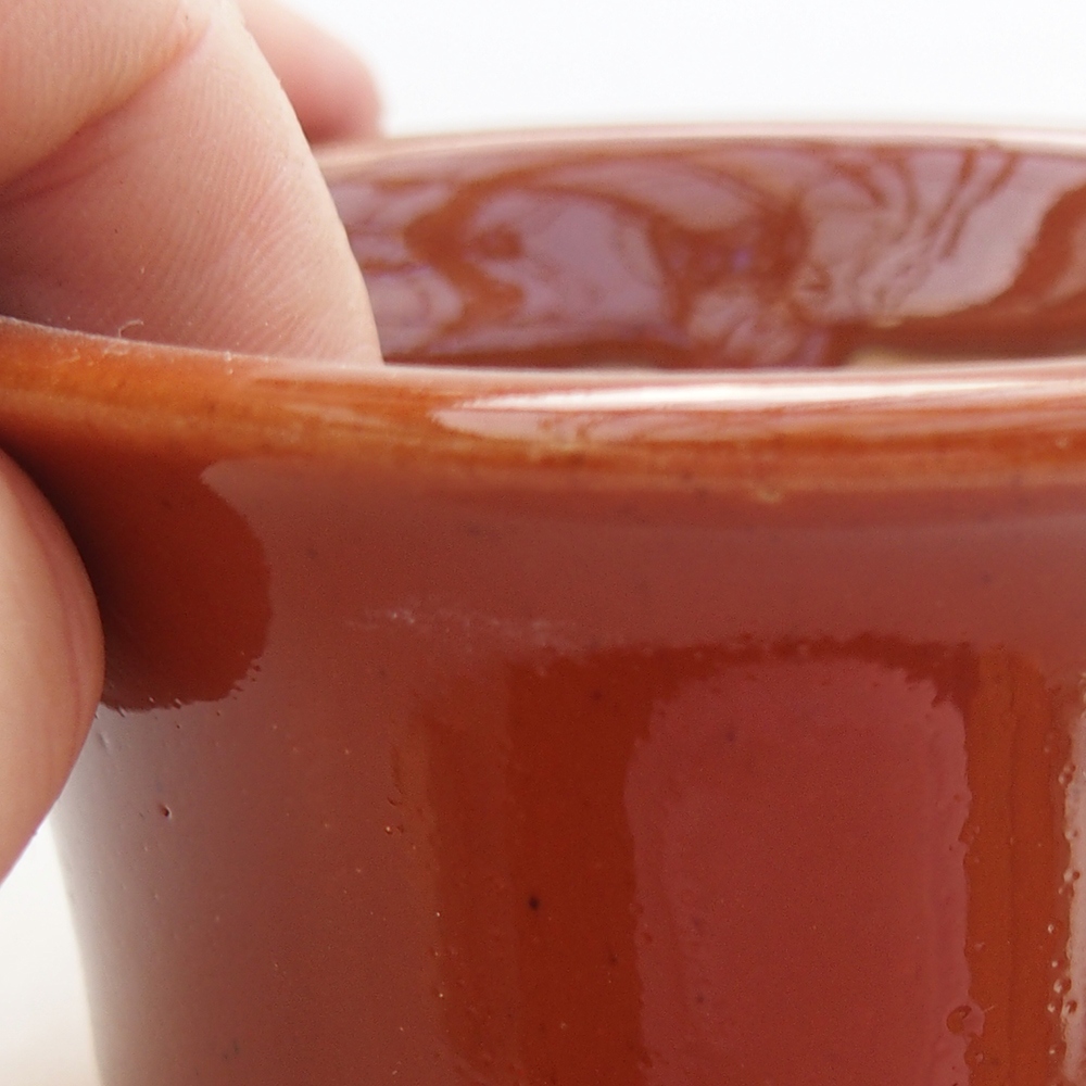 Bonsaischale aus Keramik 9 x 9 x 5 cm, braun