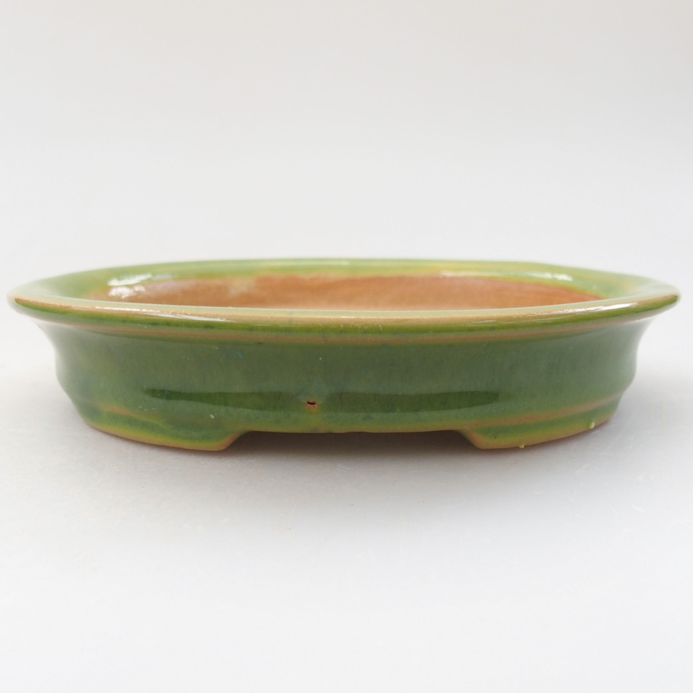 Keramik-Bonsaischale  12,5 x 10,5 x 2 cm, Farbe Grün