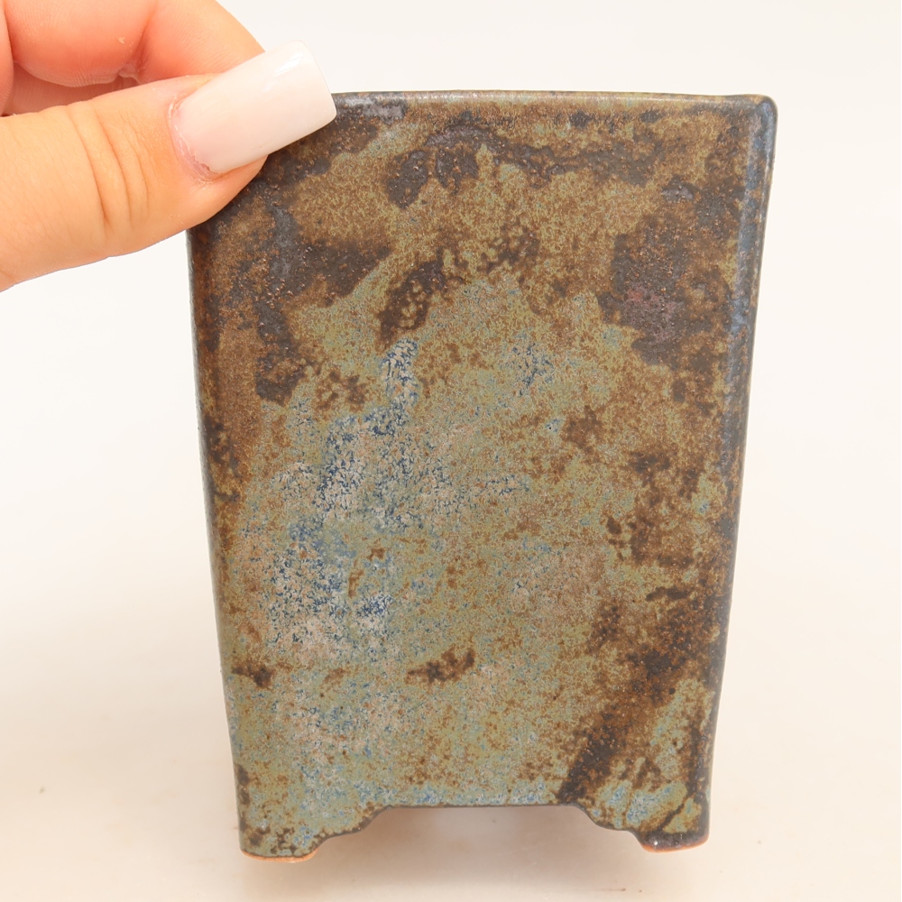 Keramik-Bonsai-Schale 9 x 9 x 11,5 cm, Farbe: braun