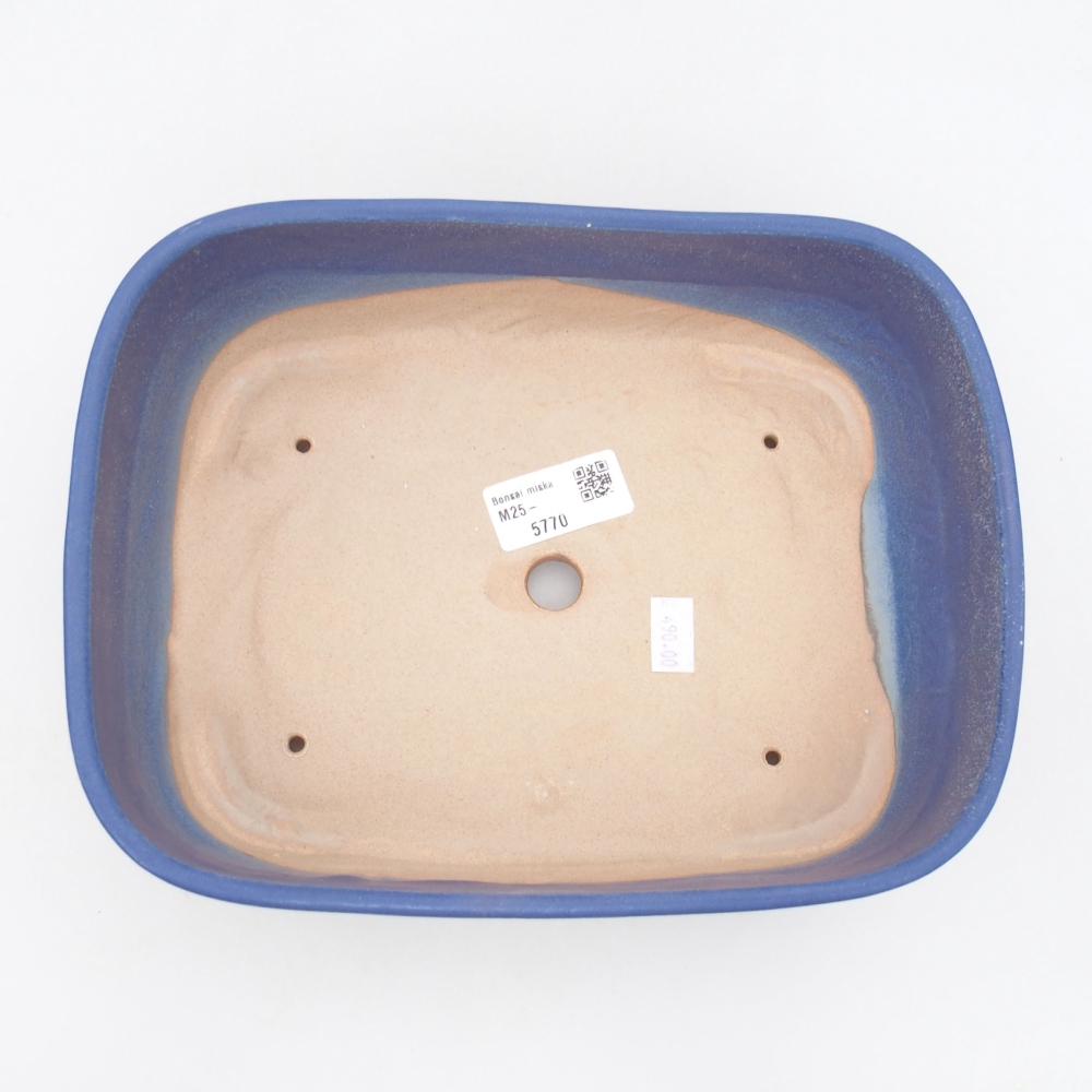 Keramik-Bonsaischale 23 x 18 x 7,5 cm, Farbe blau