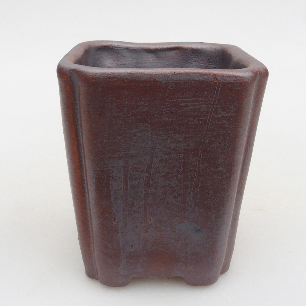 Keramik-Bonsaischale 7 x 7 x 8 cm, Farbe metallische