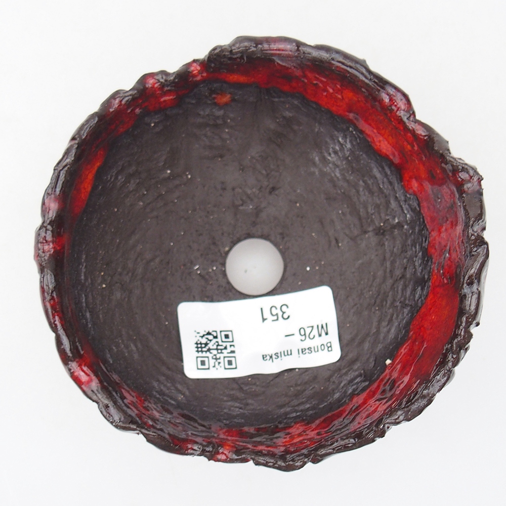 Keramikschale 9,5 x 9 x 6 cm , Farbe rot