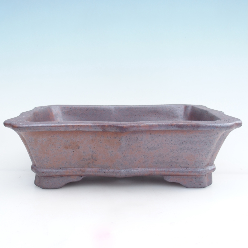 Bonsaischale aus Keramik 27,5 x 19 x 8 cm, metallfarben