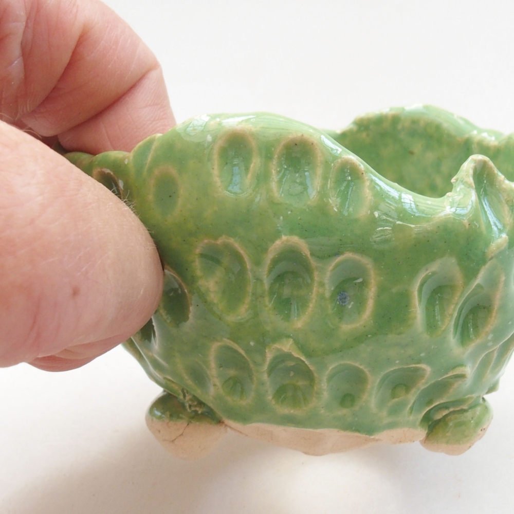 Keramikschale 7 x 7 x 5 cm, Farbe grün