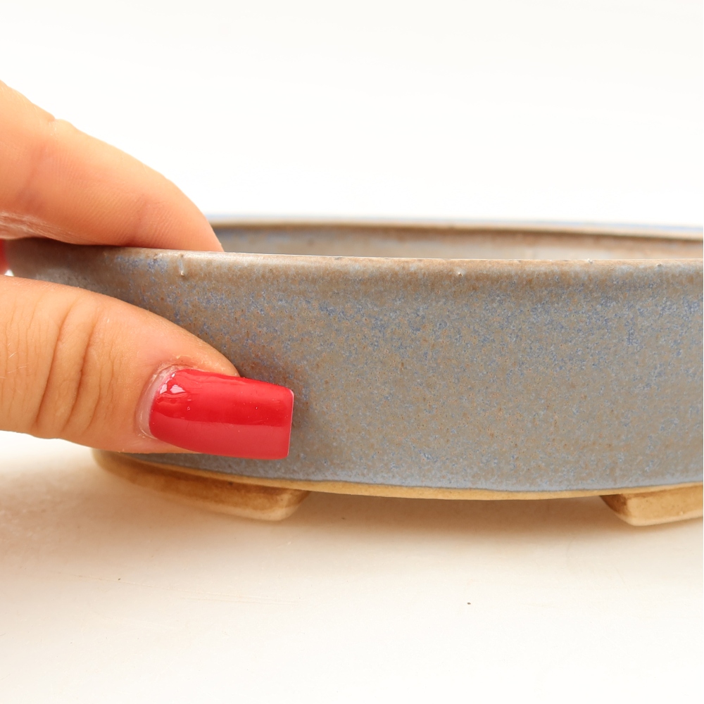 Keramik-Bonsai-Schale 15 x 14 x 4 cm, Farbe: Blau