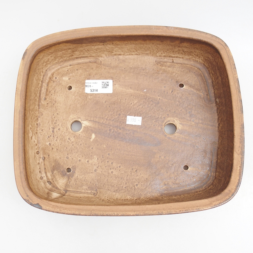 Keramik-Bonsaischale 29,5 x 25 x 7 cm, Farbe Rosa