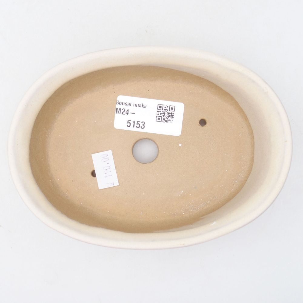 Keramik-Bonsaischale  11,5 x 11,5 x 5 cm, Farbe beige
