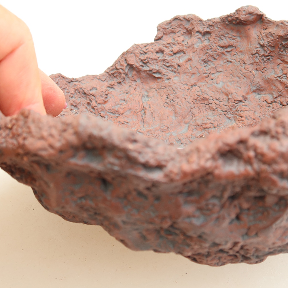 Keramikschale 15 x 15 x 10,5 cm, Farbe: braun