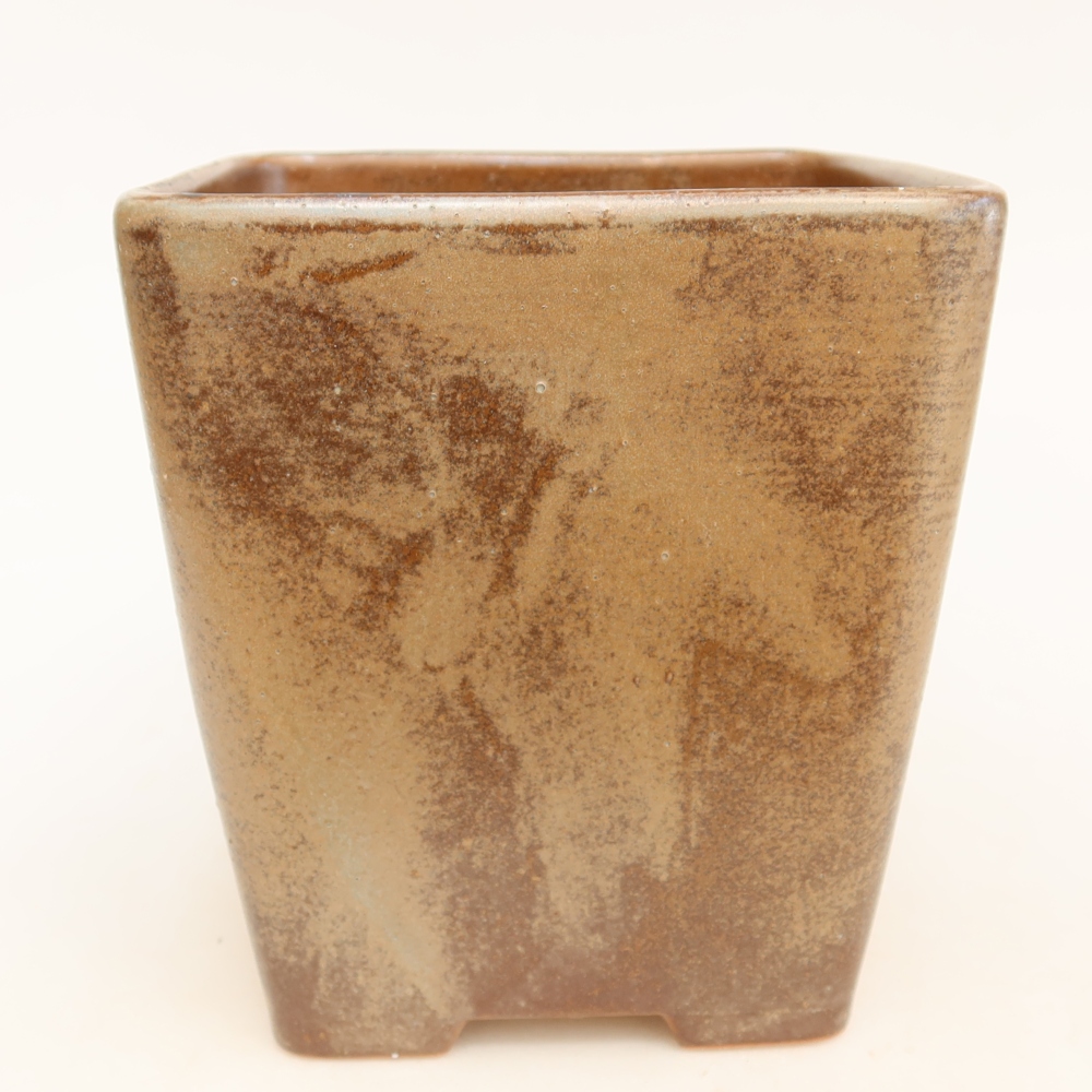 Bonsaischale aus Keramik 14 x 14 x 15 cm, braun