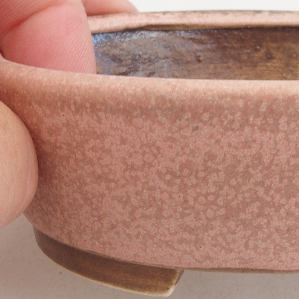Bonsaischale aus Keramik 9,5 x 8 x 3 cm, Farbe rosa