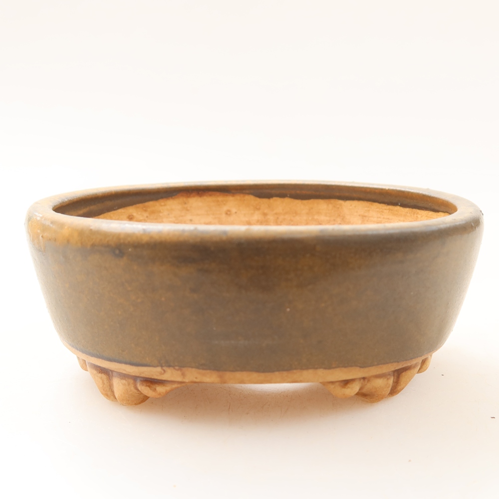 Bonsaischale aus Keramik 9,5 x 8 x 4 cm, braun