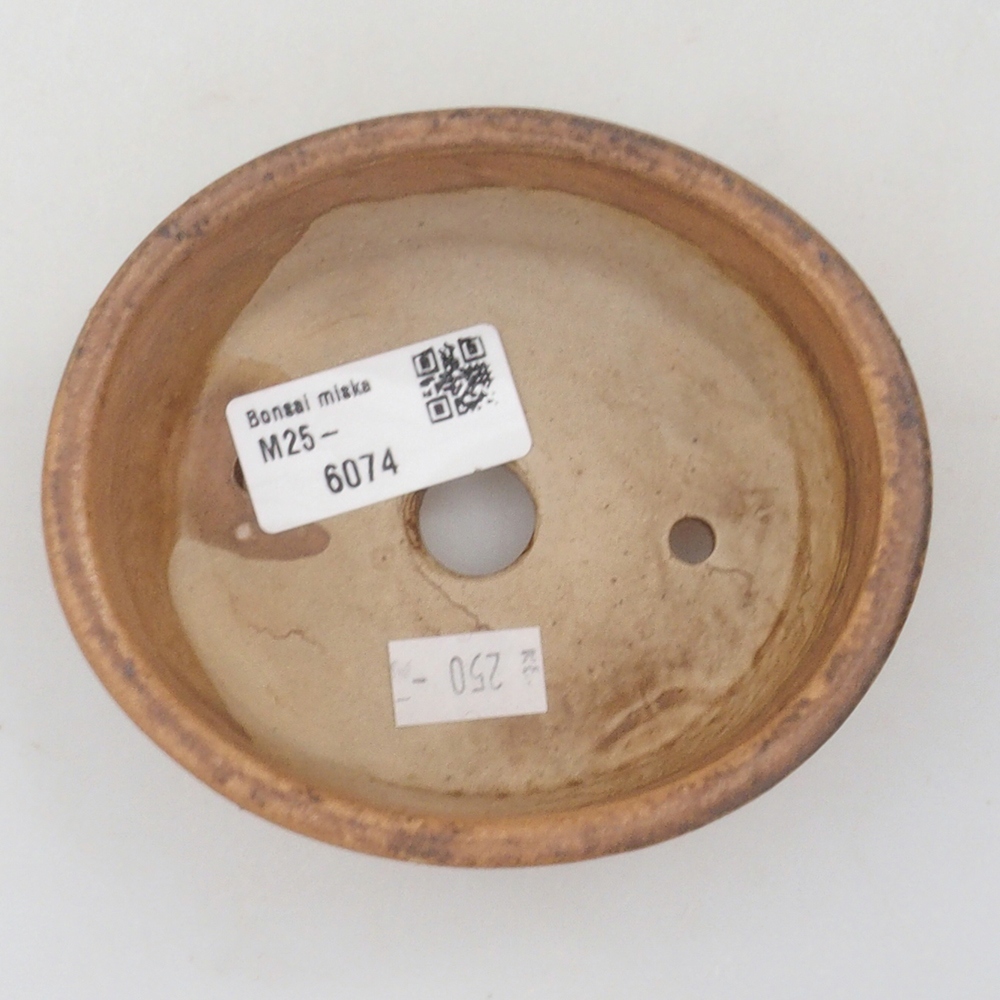 Bonsaischale aus Keramik 10,5 x 9 x 4 cm, Farbe braun