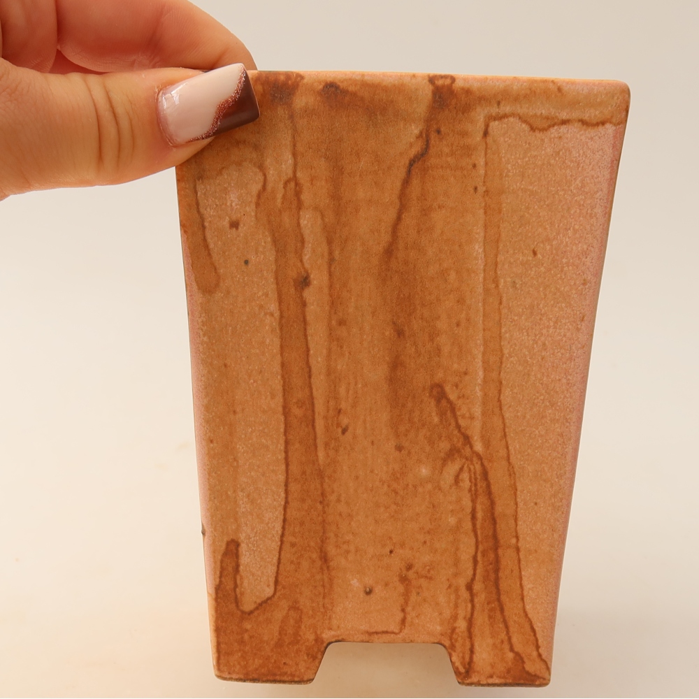 Keramik-Bonsai-Schale 9 x 9 x 12,5 cm, Farbe: Rosa