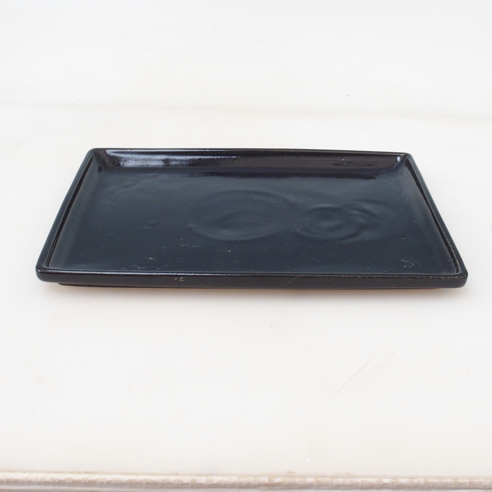 Bonsai-Schale rechteckig 22,5 x 17 x 1,5 cm – schwarz