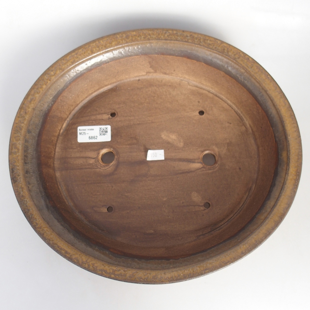 Bonsaischale aus Keramik 32 x 29 x 7 cm, braun