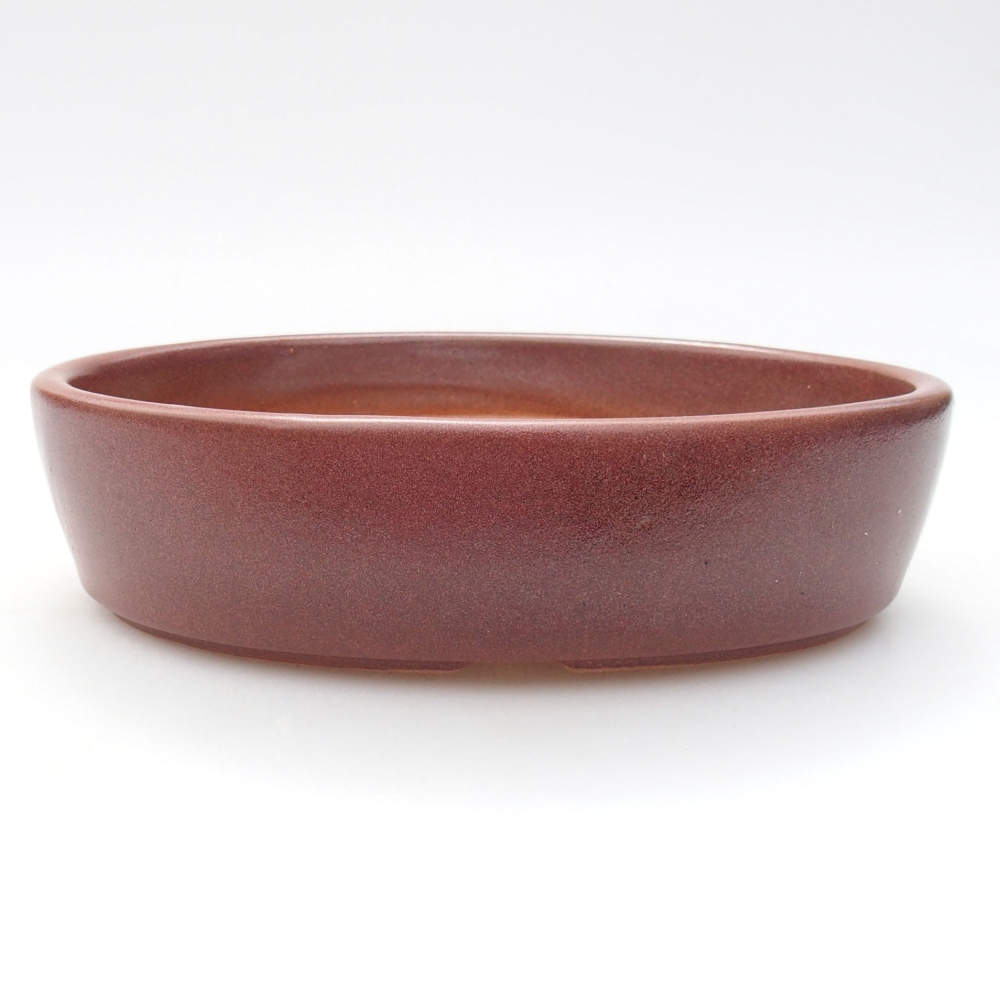 Keramik-Bonsaischale  16 x 11,5 x 4 cm, Farbe Burgunder