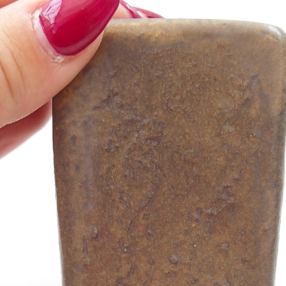Bonsaischale aus Keramik 5 x 5 x 6,5 cm,  Farbe braun