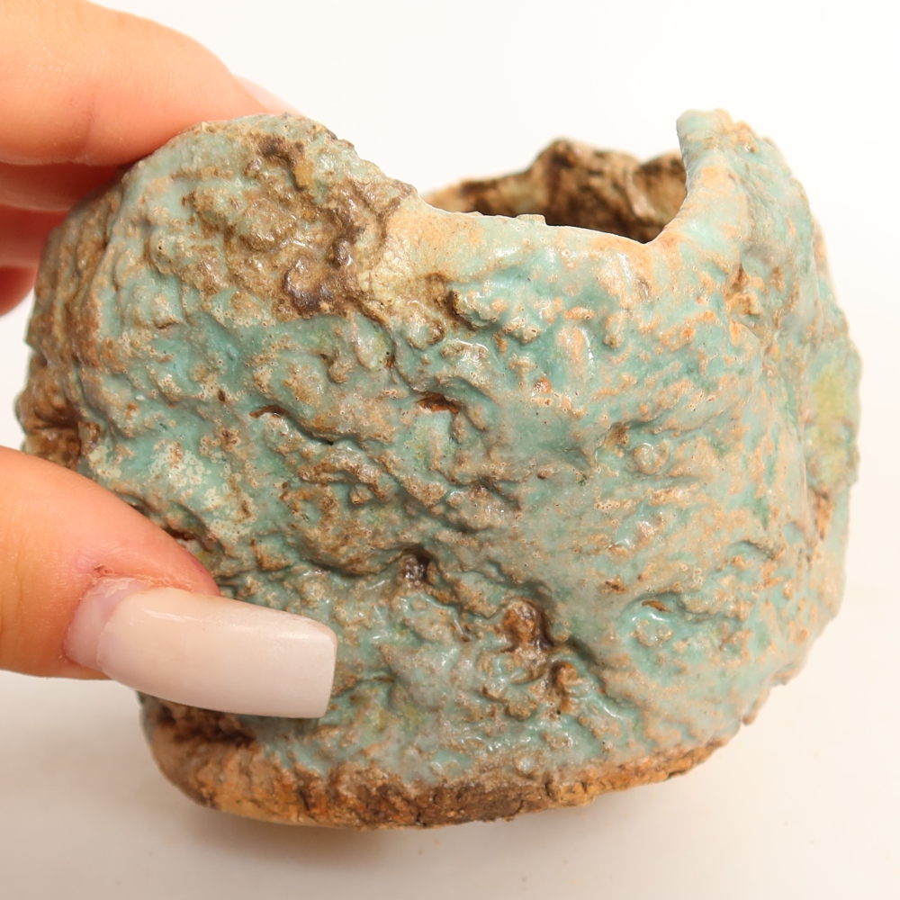Keramikschale  7 x 7 x 7 cm, Farbe: grün