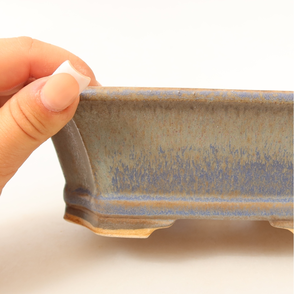 Bonsai-Schale aus Keramik, 18 x 15 x 6 cm, Farbe: Blau