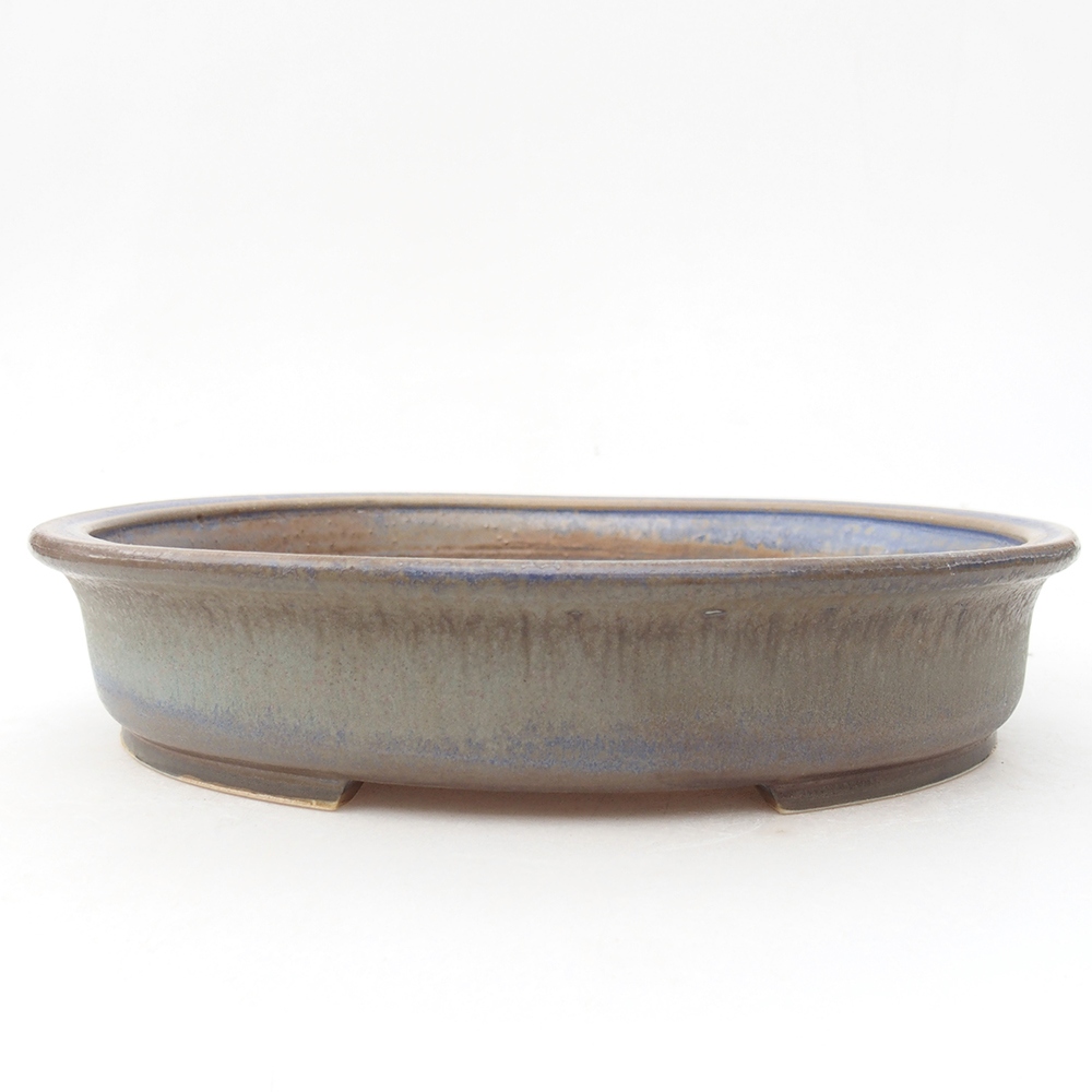 Keramik-Bonsaischale 23,5 x 21 x 5 cm, Farbe blau