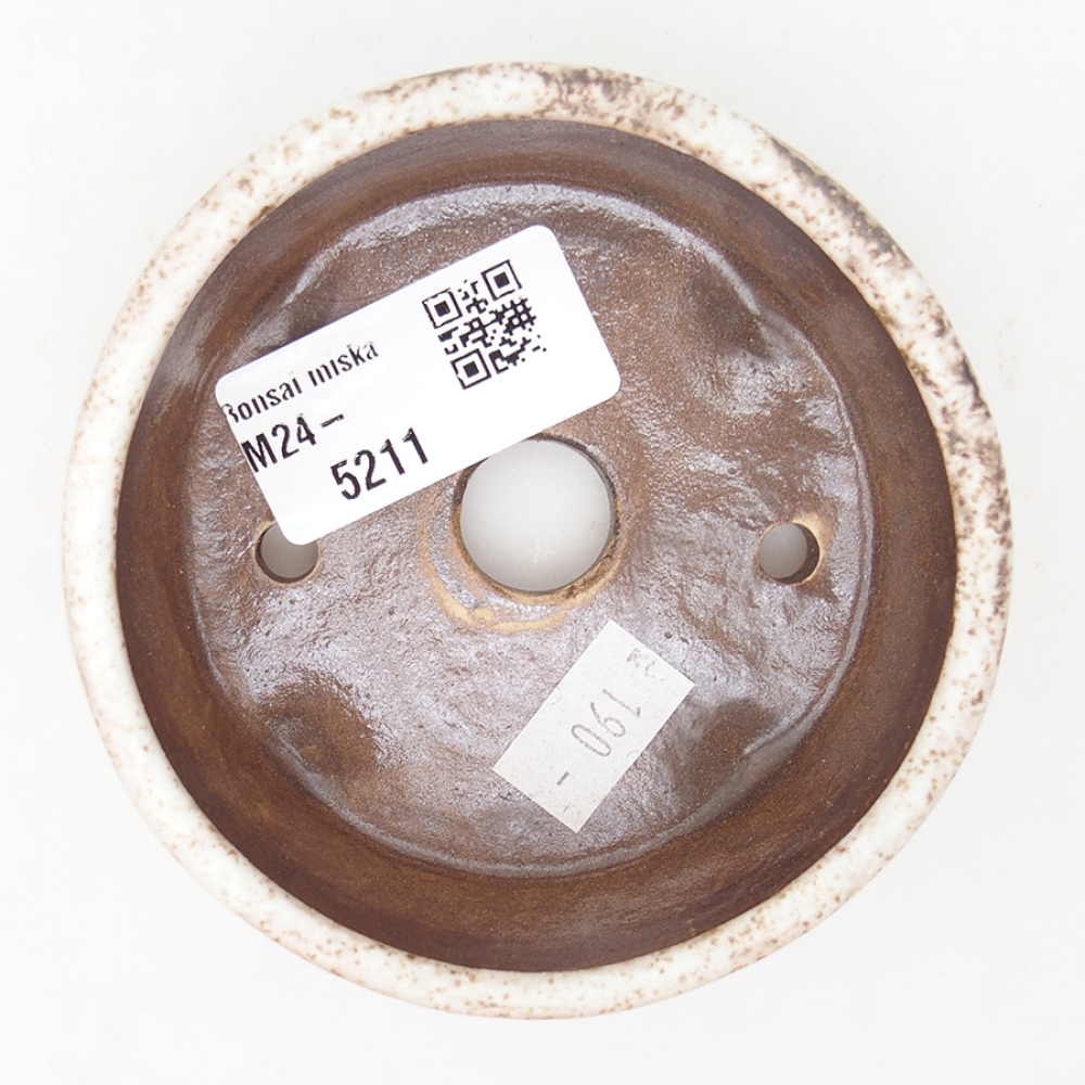 Bonsaischale aus Keramik 9 x 9 x 3,5 cm, Farbe beige