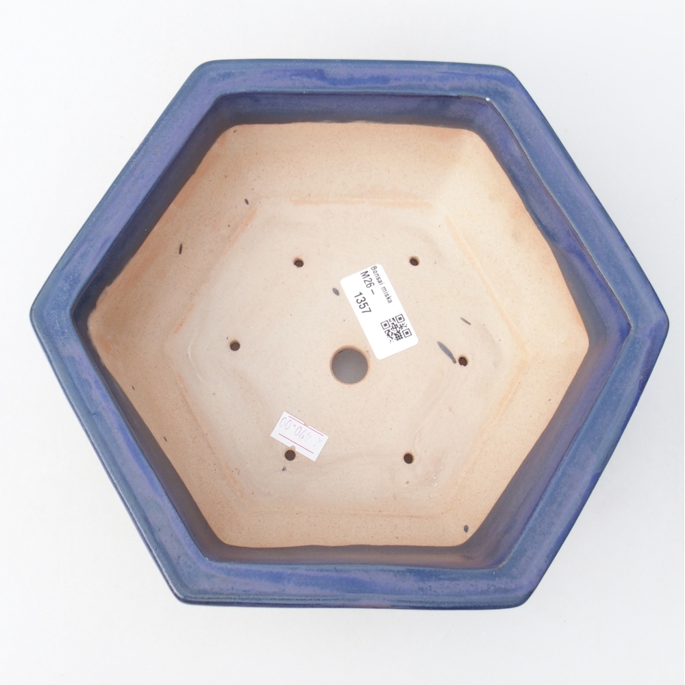 Bonsaischale aus Keramik 24 x 21 x 7,5 cm, Farbe blau