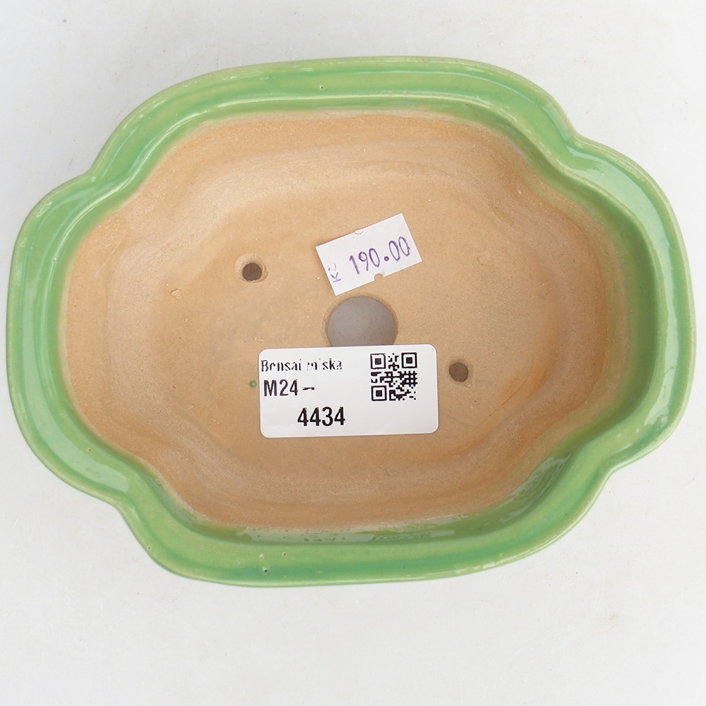 Bonsaischale aus Keramik 13 x 10,5 x 5,5 cm, Farbe grün