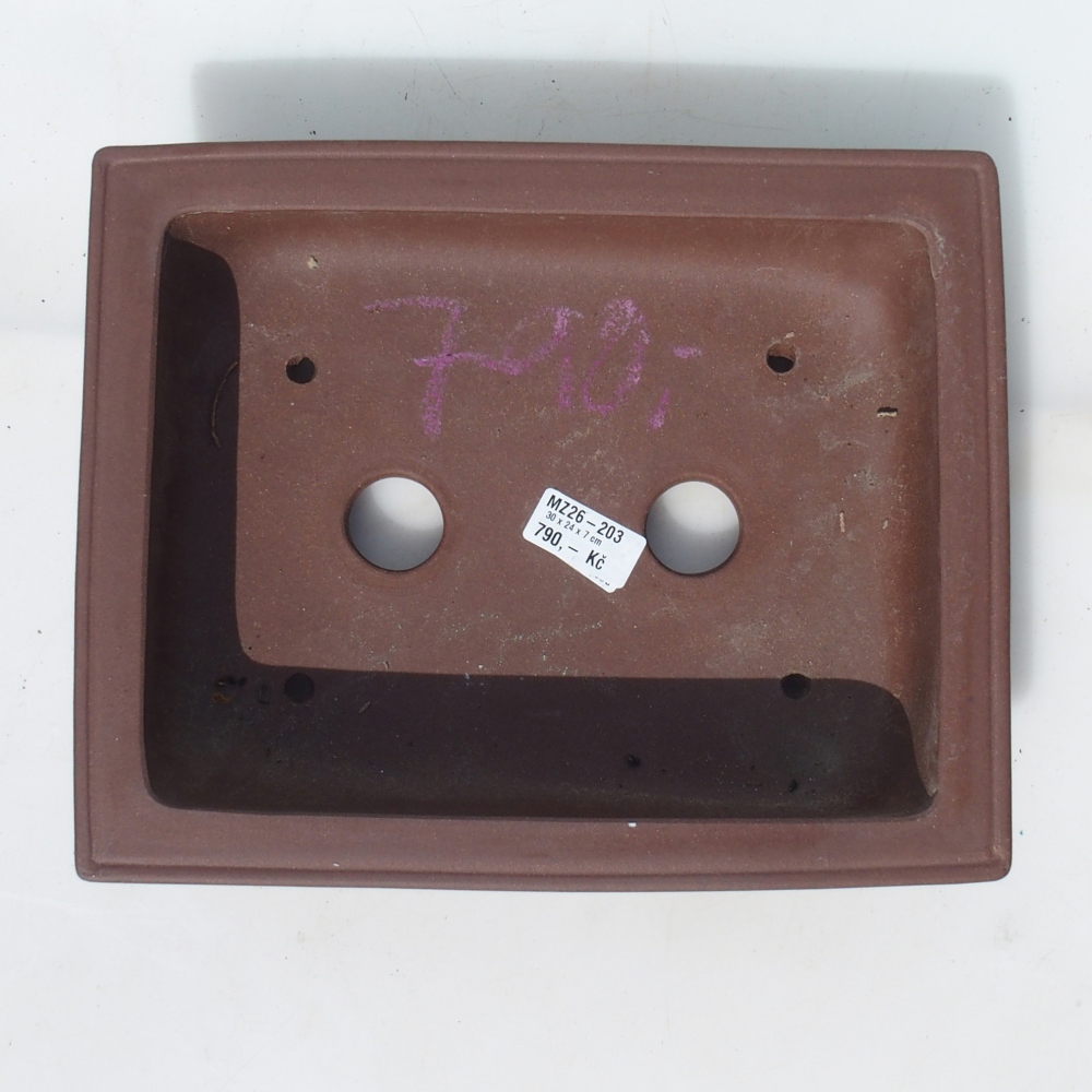 Bonsaischale 30 x 24 x 7 cm Birke braun