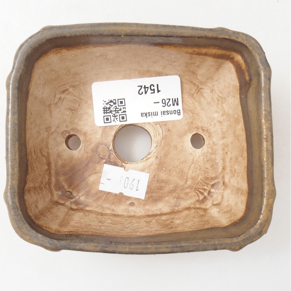 Bonsaischale aus Keramik 10 x 9 x 5 cm, braun