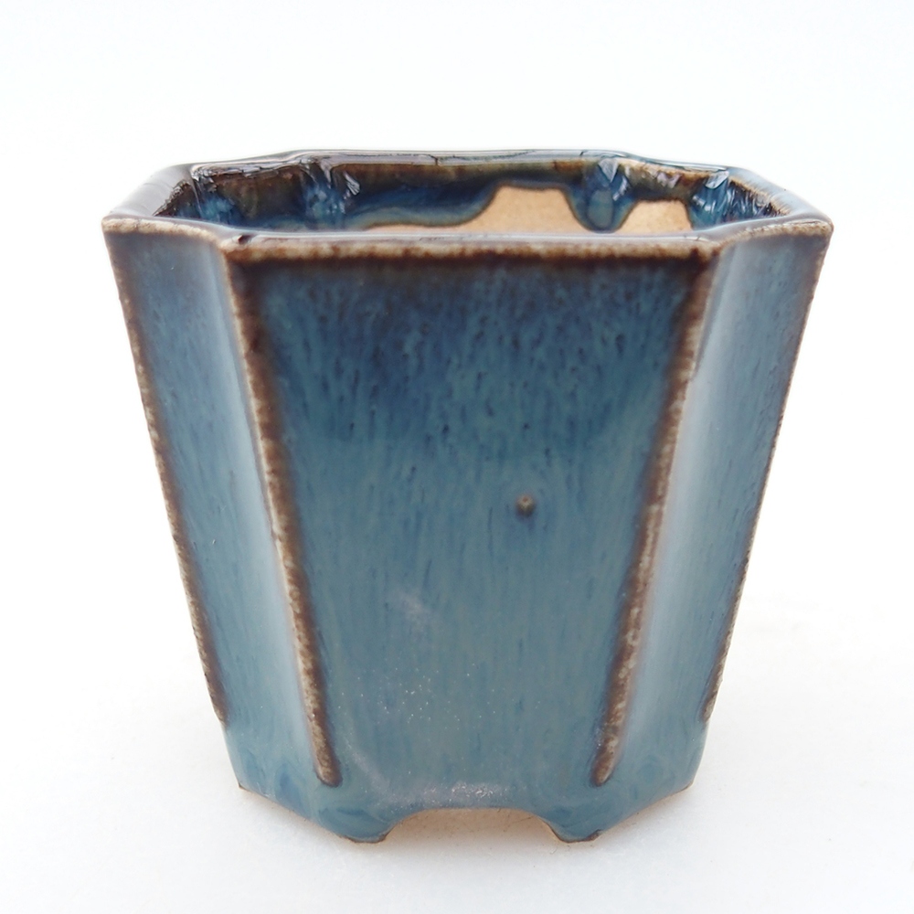 Mini-Bonsaischale 4,5 x 4,5 x 4 cm, Farbe blau