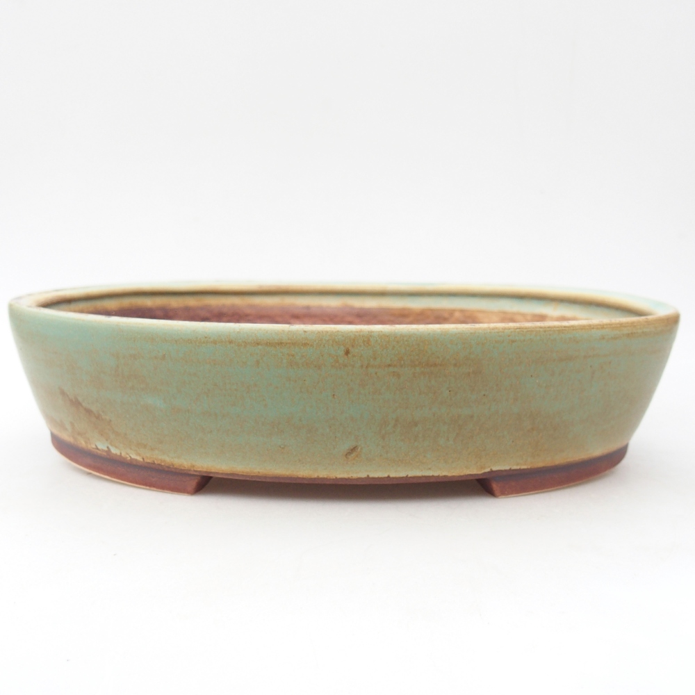 Bonsaischale aus Keramik 28 x 24,5 x 6 cm, grün