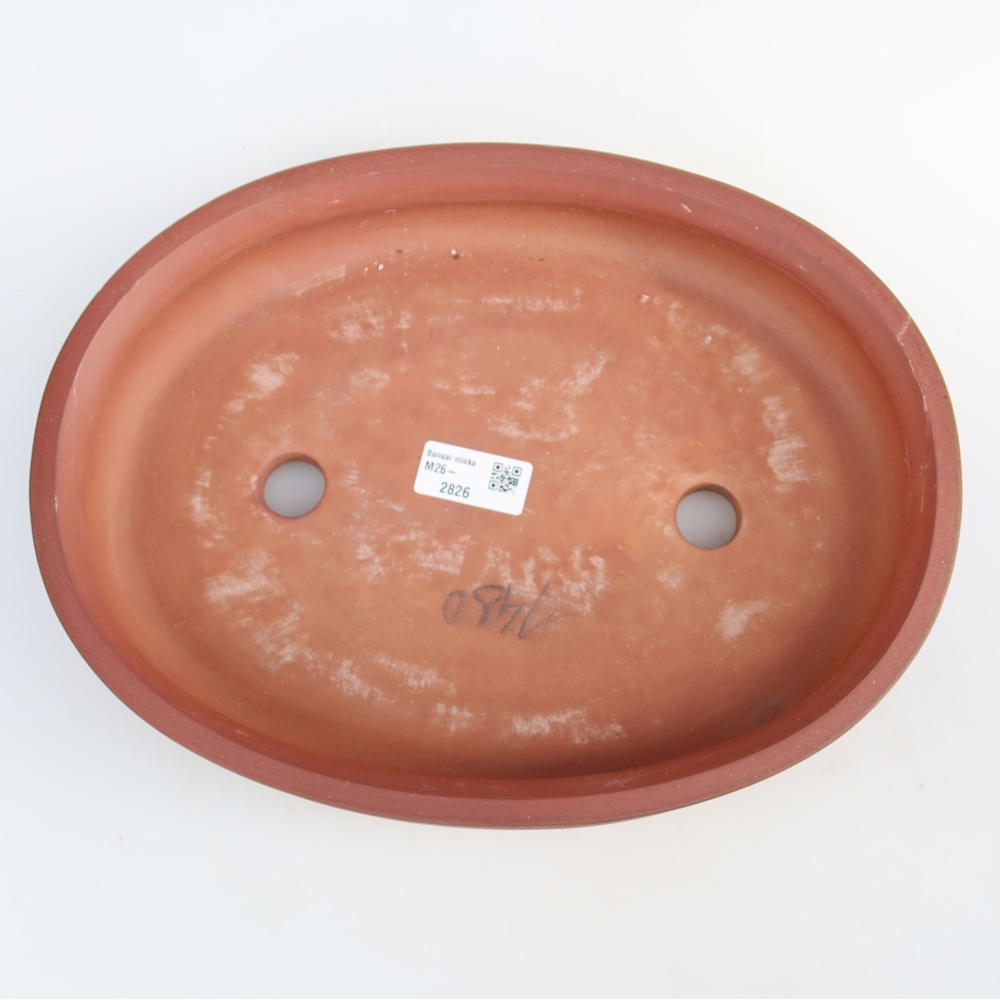 Keramikschale  31 x 23,5 x 5,5 cm, Farbe: Ziegelrot