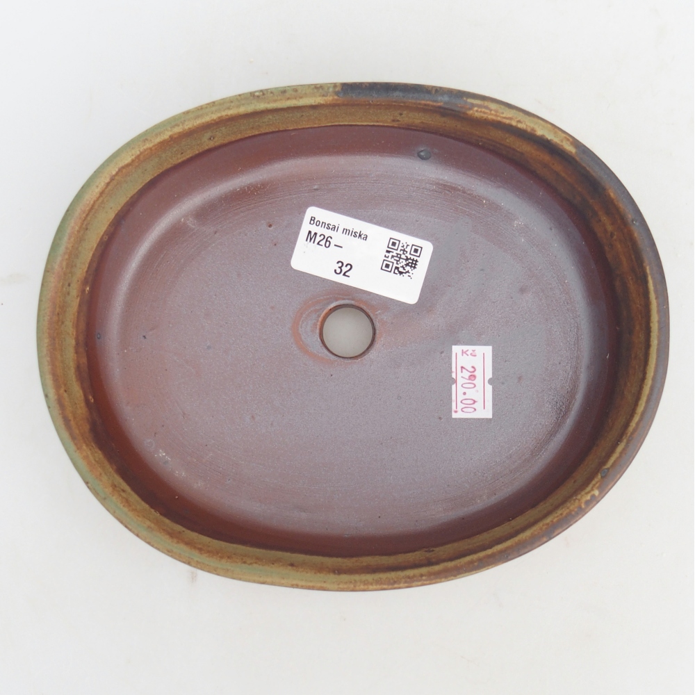 Bonsaischale aus Keramik 17 x 14 x 4 cm, grün