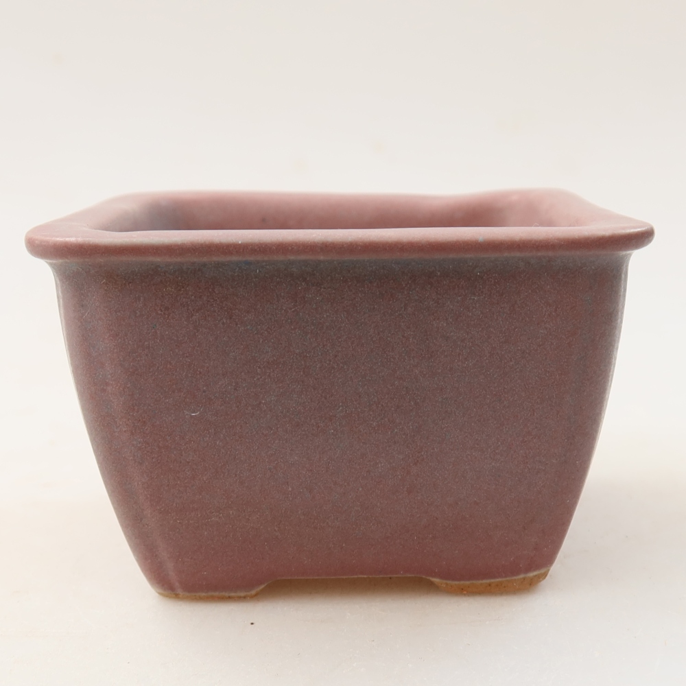 Keramik-Bonsai-Schale, 8,5 x 8,5 x 5,5 cm, Farbe: Violett