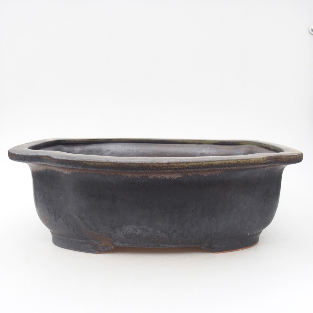 Bonsaischale aus Keramik 30 x 26 x 10,5 cm, braun