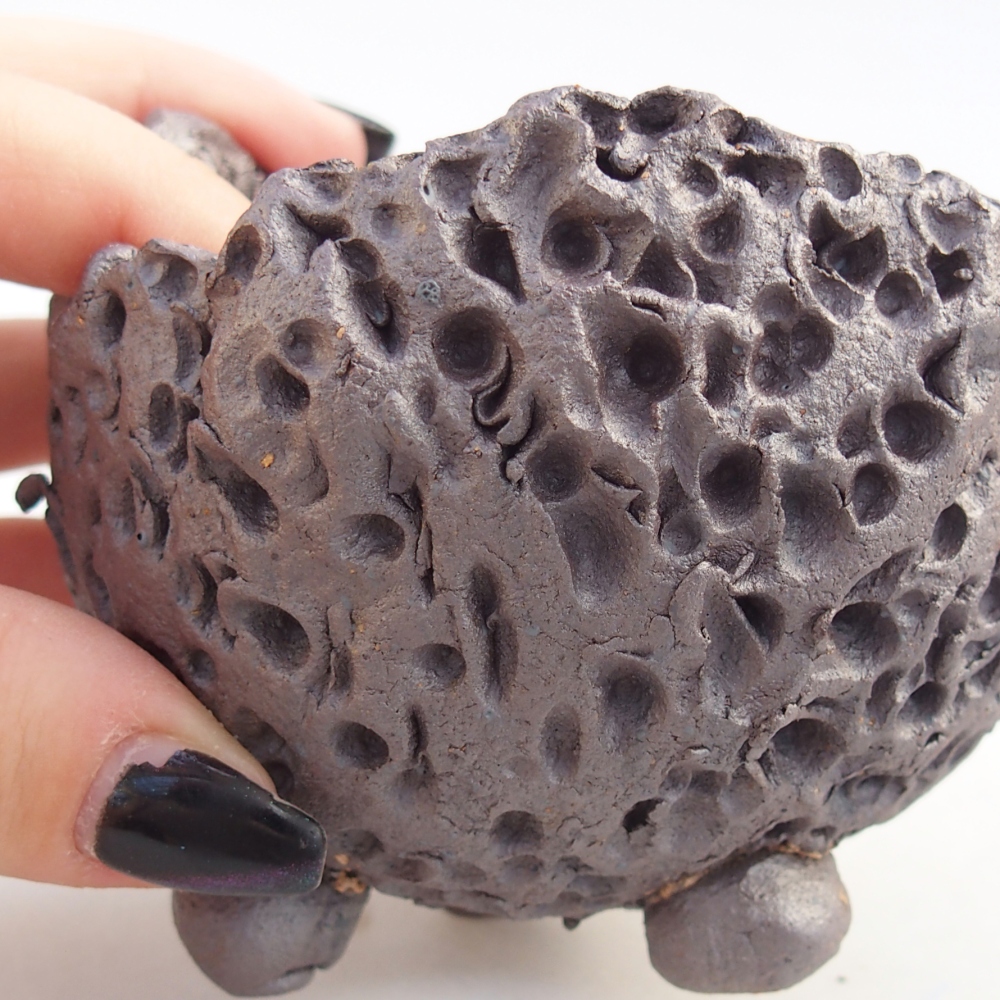 Keramikschale 8,5 x 8,5 x 7,5 cm , Metallic-Farbe