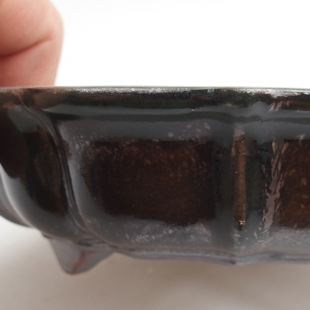 Bonsaischale aus Keramik 18 x 18 x 4,5 cm, grün