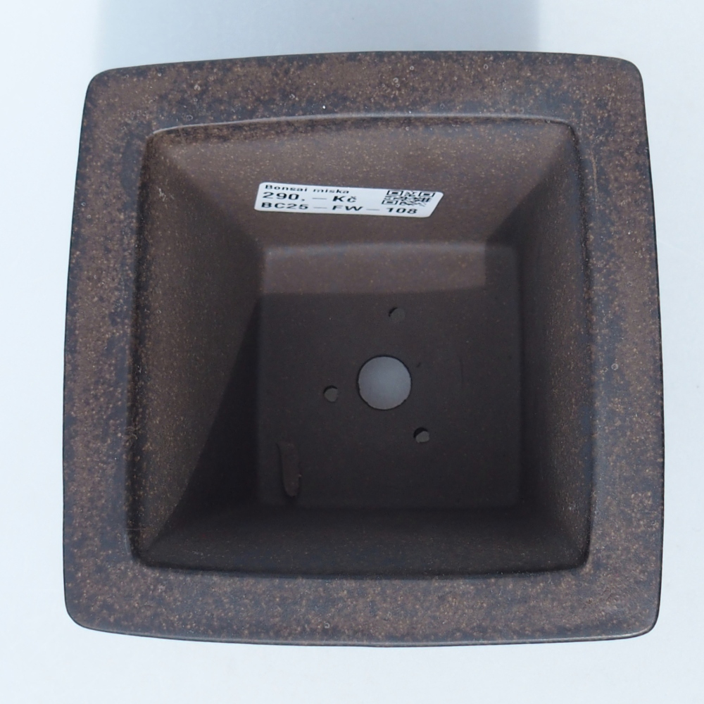 Schale 11,5 x 11,5 x 9 cm braun ocker