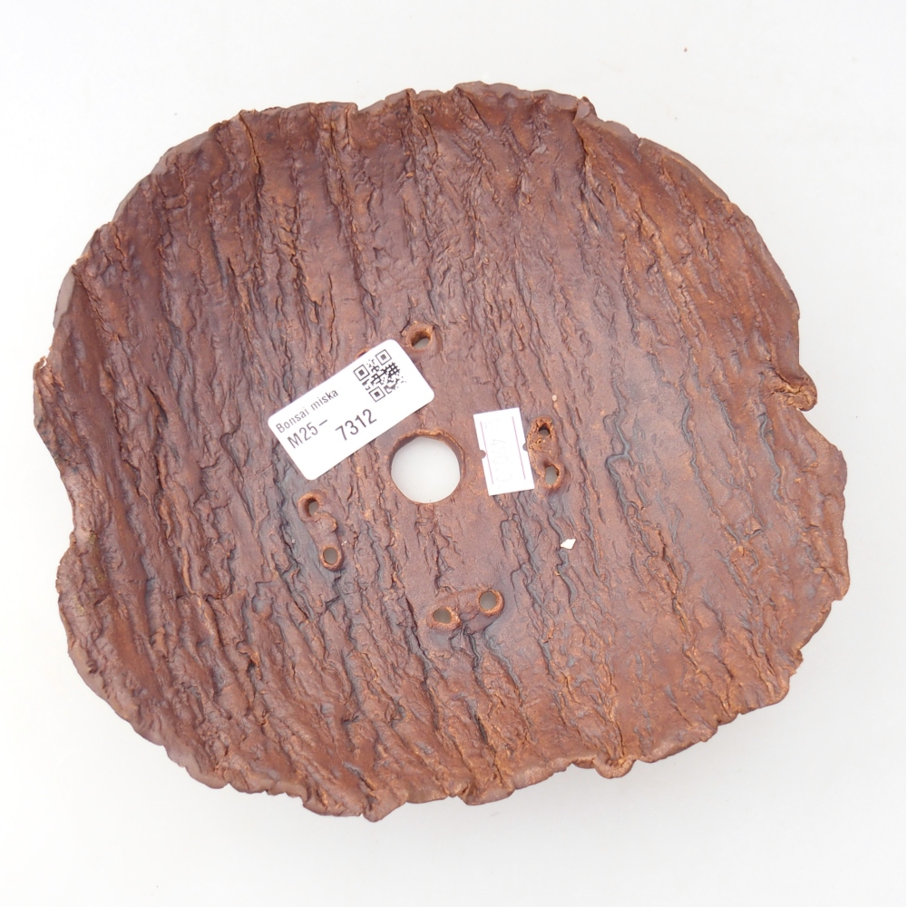 Keramikschale 19 x 18 x 5,5 cm , Farbe braun