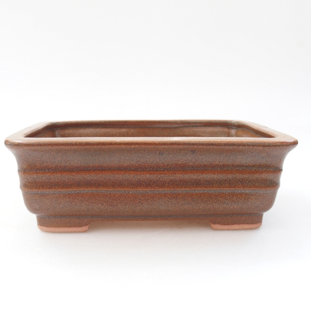 Keramik-Bonsaischale  13,5 x 9,5 x 4,5 cm, Farbe braun