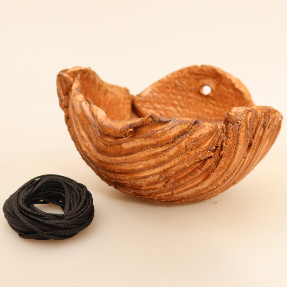 Keramikschale für Kokedama, 10 x 9,5 x 6 cm, Farbe: Rosa