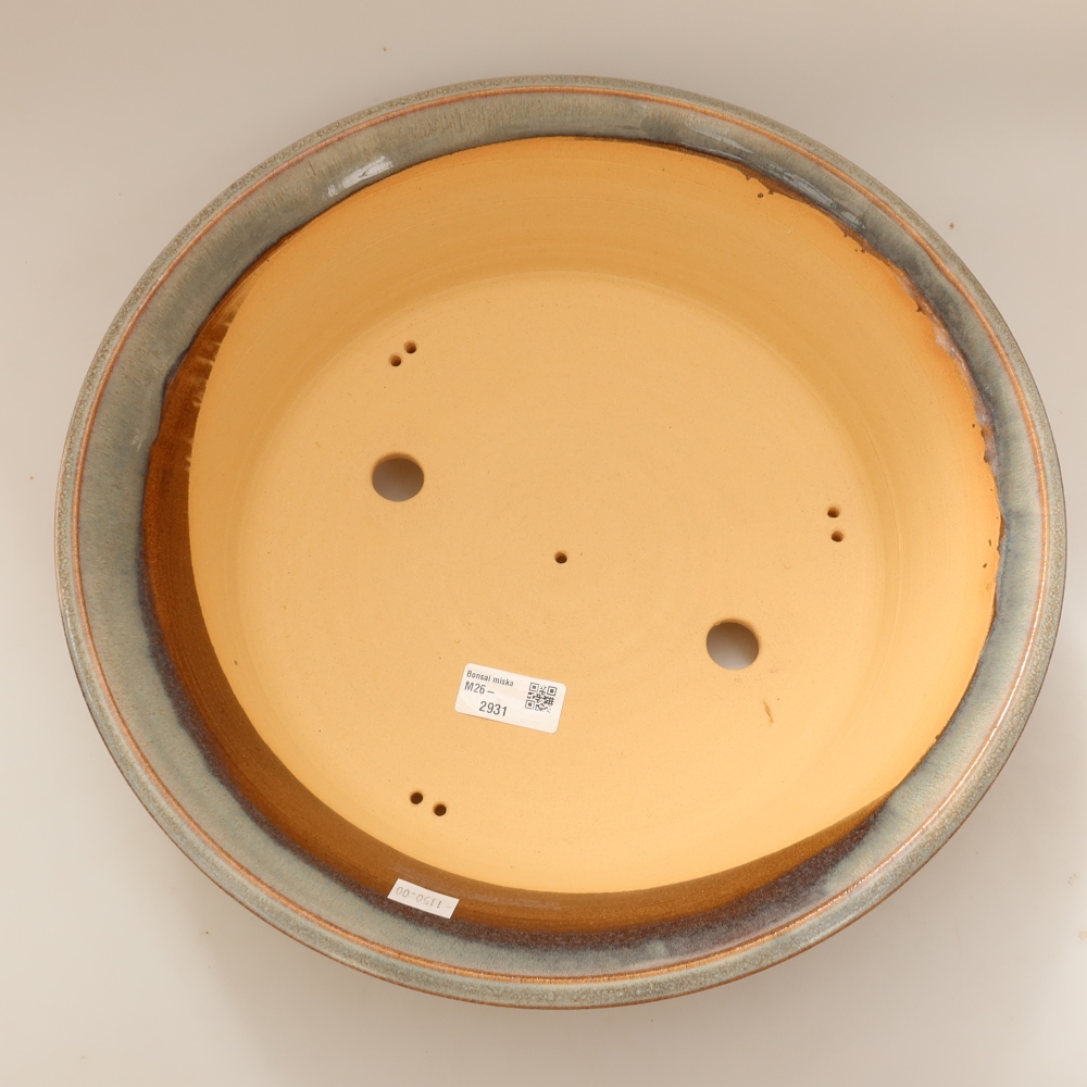 Keramik-Bonsai-Schale 35,5 x 35,5 x 9 cm, Farbe: grau – NUR PERSÖNLICHE ABHOLUNG oder Palettentransport