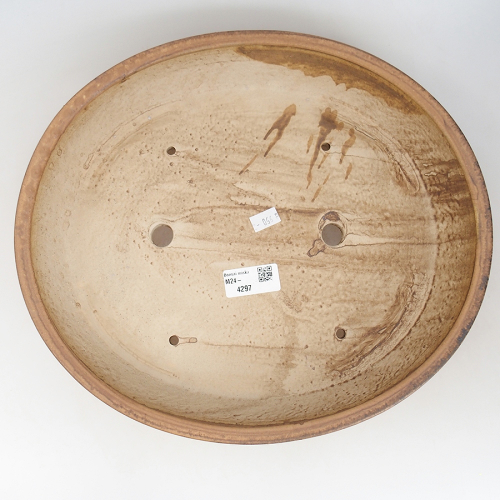 Keramik-Bonsaischale 32 x 28 x 6 cm, Farbe Rosa