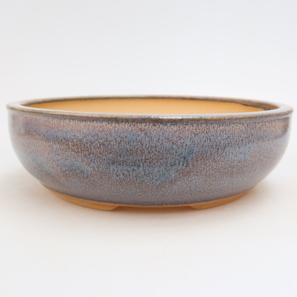 Bonsaischale aus Keramik 21,5 x 21,5 x 6,5 cm, Farbe blau